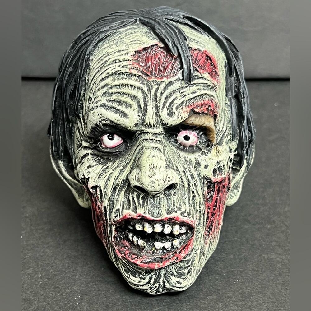 PTC Pacific Giftware Dead Zombie Head with Hair Skull Resin Statue Figurine